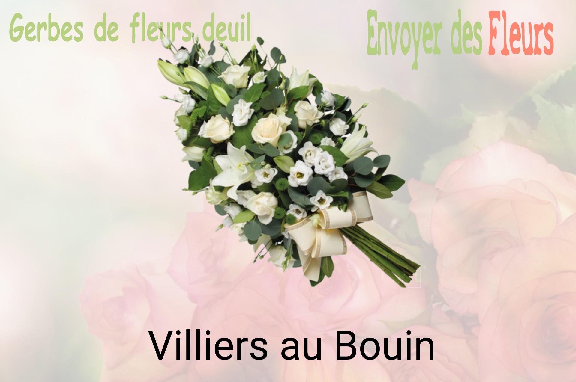 Gerbe de fleurs de deuil livrée à Villiers-au-Bouin